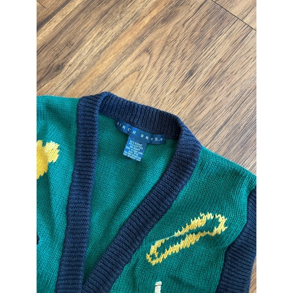 Vintage Birch Bros Scottish Scottie Dog PS Sweater Vest Bagpipe Embroidered - Picture 3 of 7